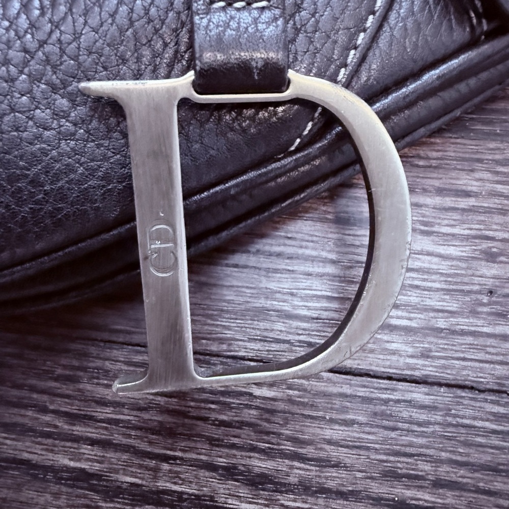 Dior Black Leather Saddle Bag vintage - Picture 9 of 10
